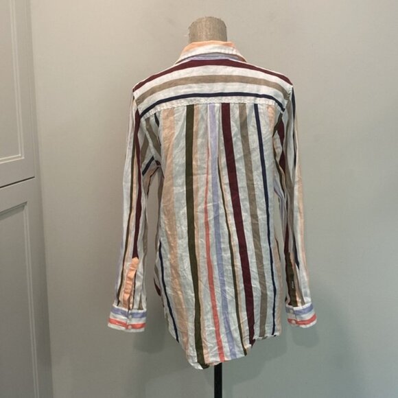 Lord Taylor White and Black Long Sleeve Button Down Shirt - Picture 7 of 10